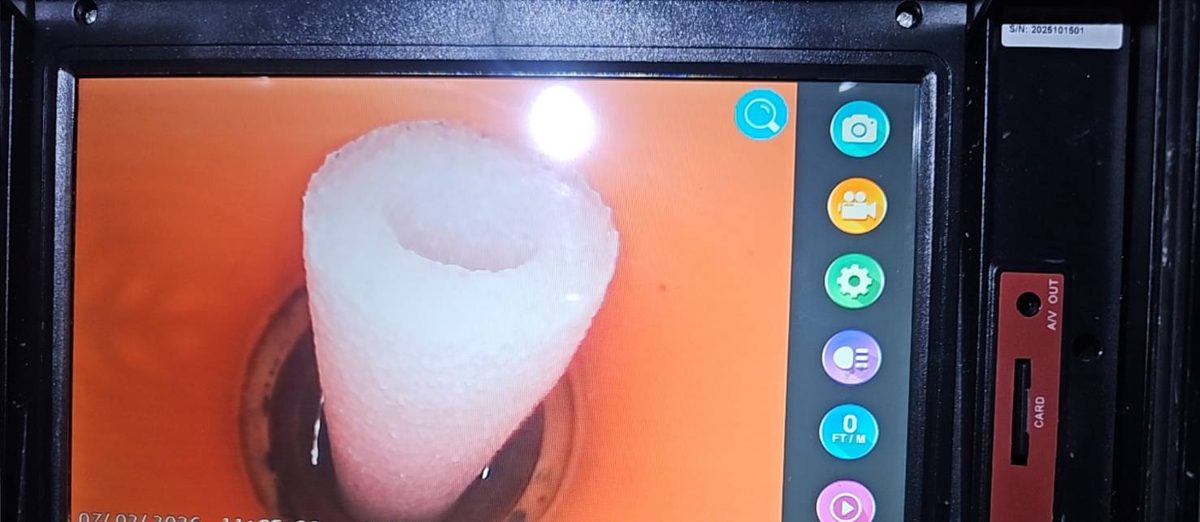 排水管內殘留保麗龍保護管
